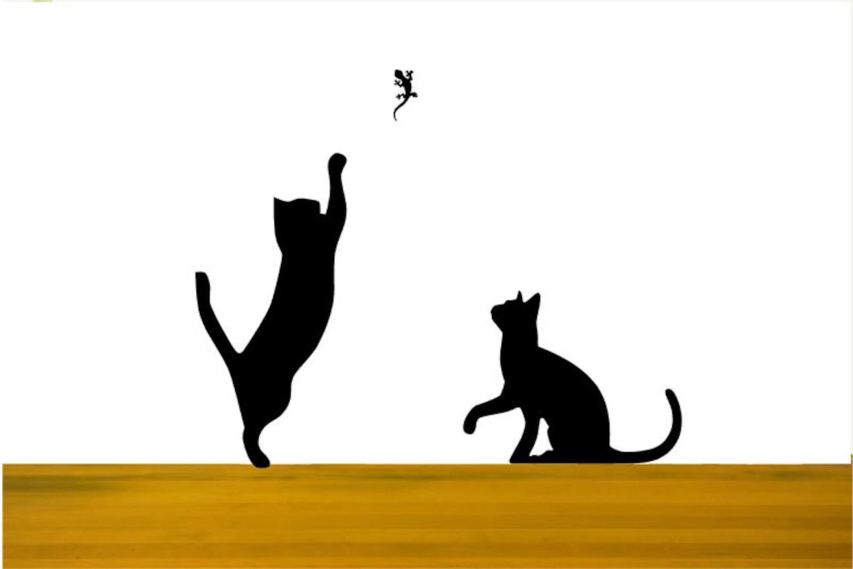 Трафарет кошки для аппликации из ткани