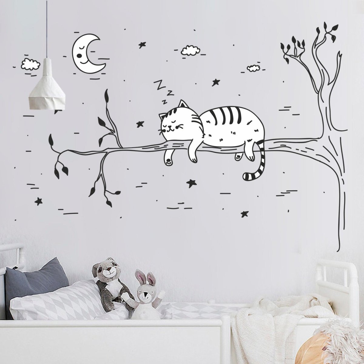 Роспись стены коты