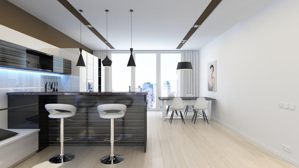 Барная стойка в гостиной