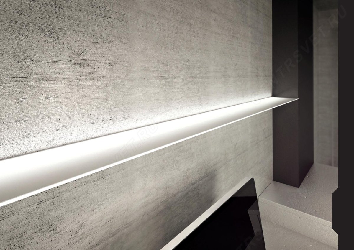 Профиль для светодиодной ленты в интерьере