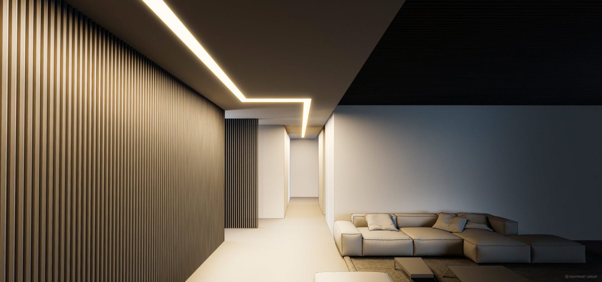 Профильное освещение в интерьере