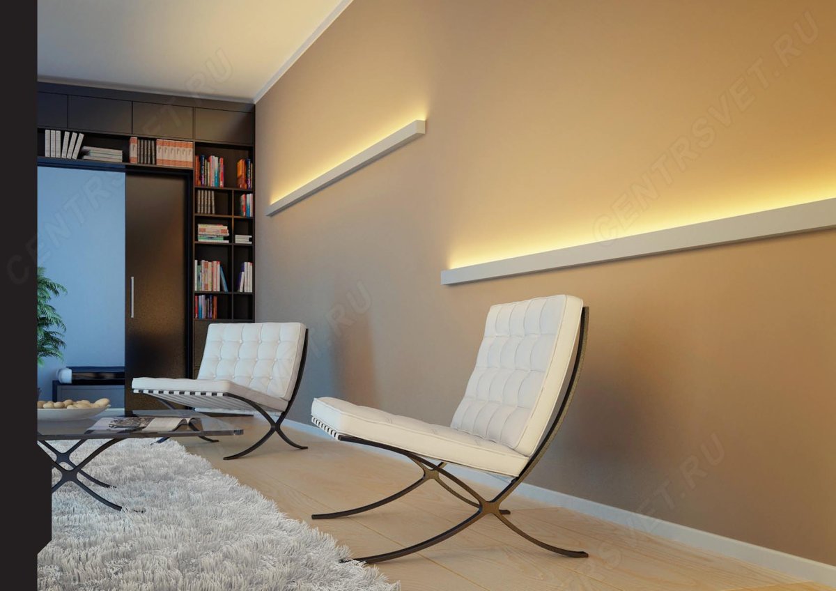 Подсветка потолка полосами