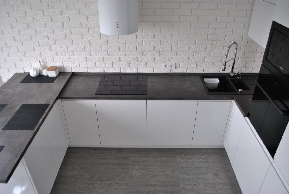 Кухня икеа белая без верхних шкафов