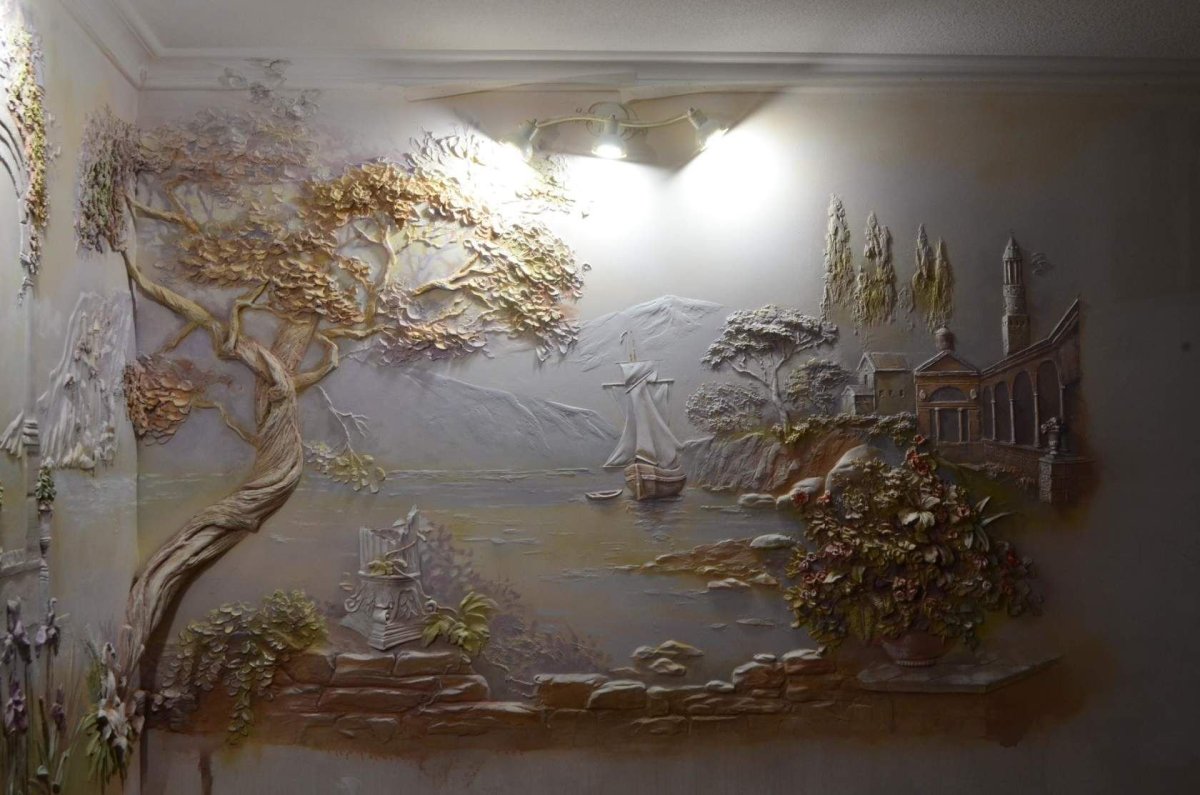 Художественная лепка на стенах