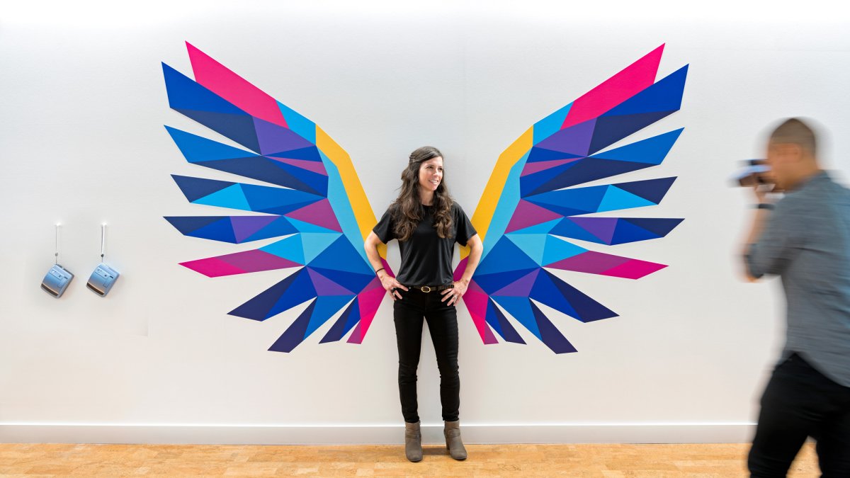 Стена с крыльями в Москве