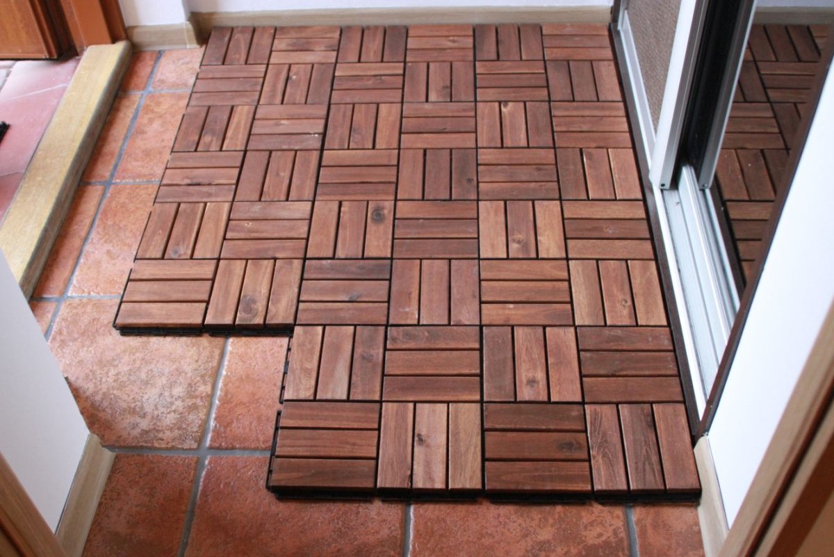 Деревянные напольные плиты для наружных