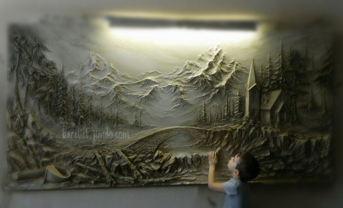 Александр Плющев картины барельефные