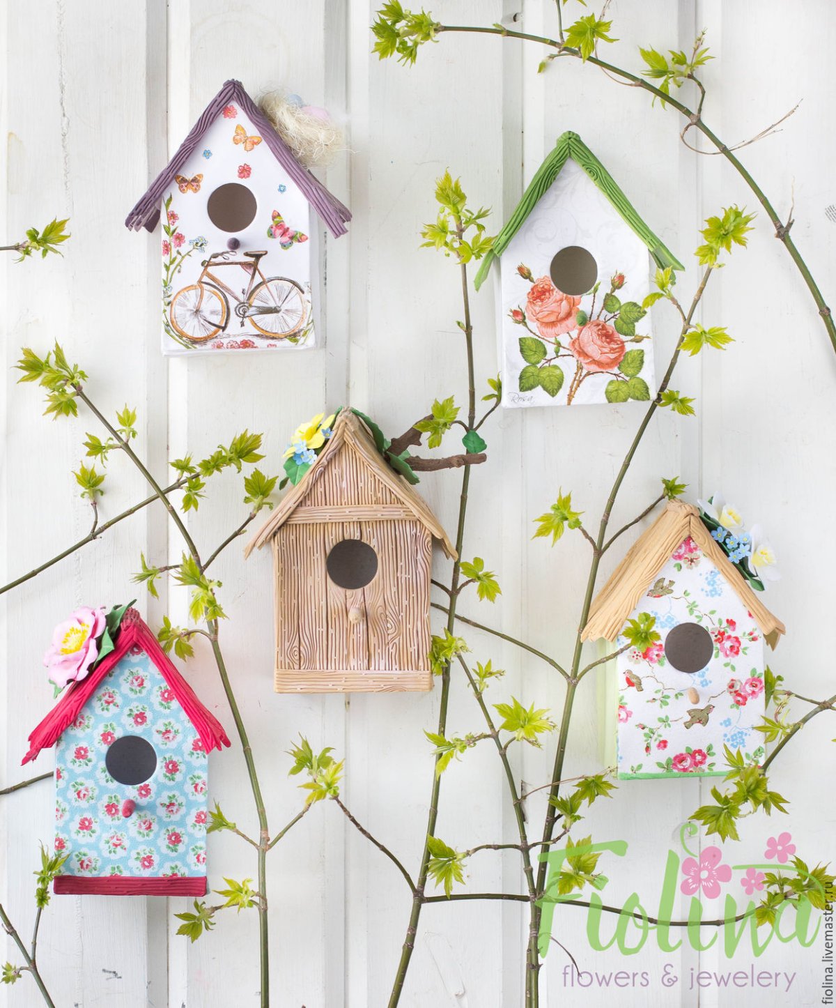 Декоративные скворечники в интерьере