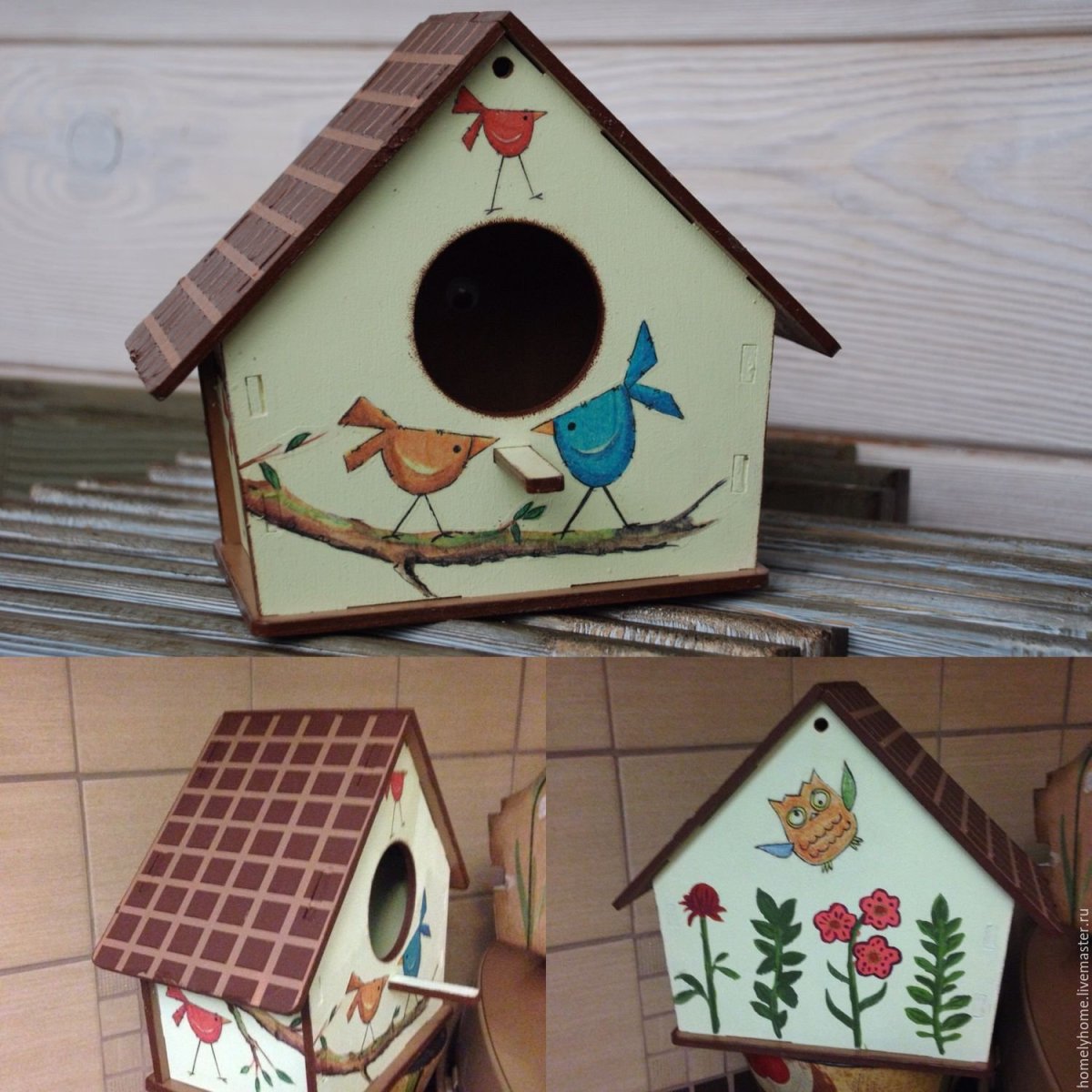 Декоративные скворечники в интерьере