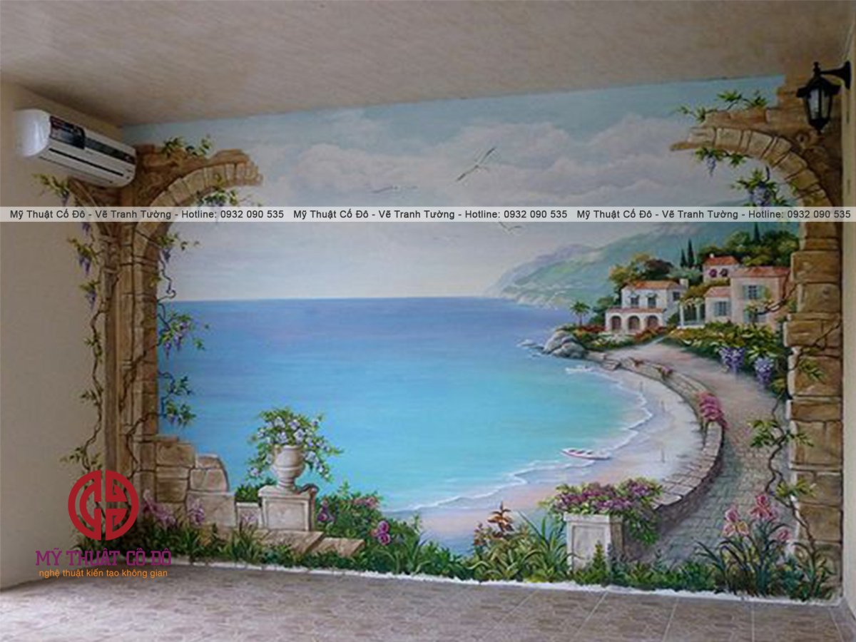 Морской пейзаж на стене