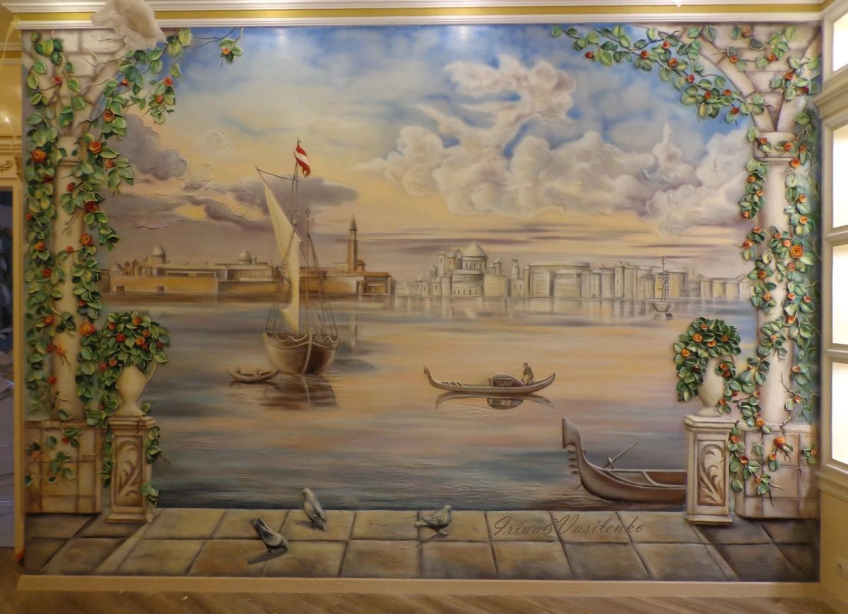 Роспись стен в интерьере