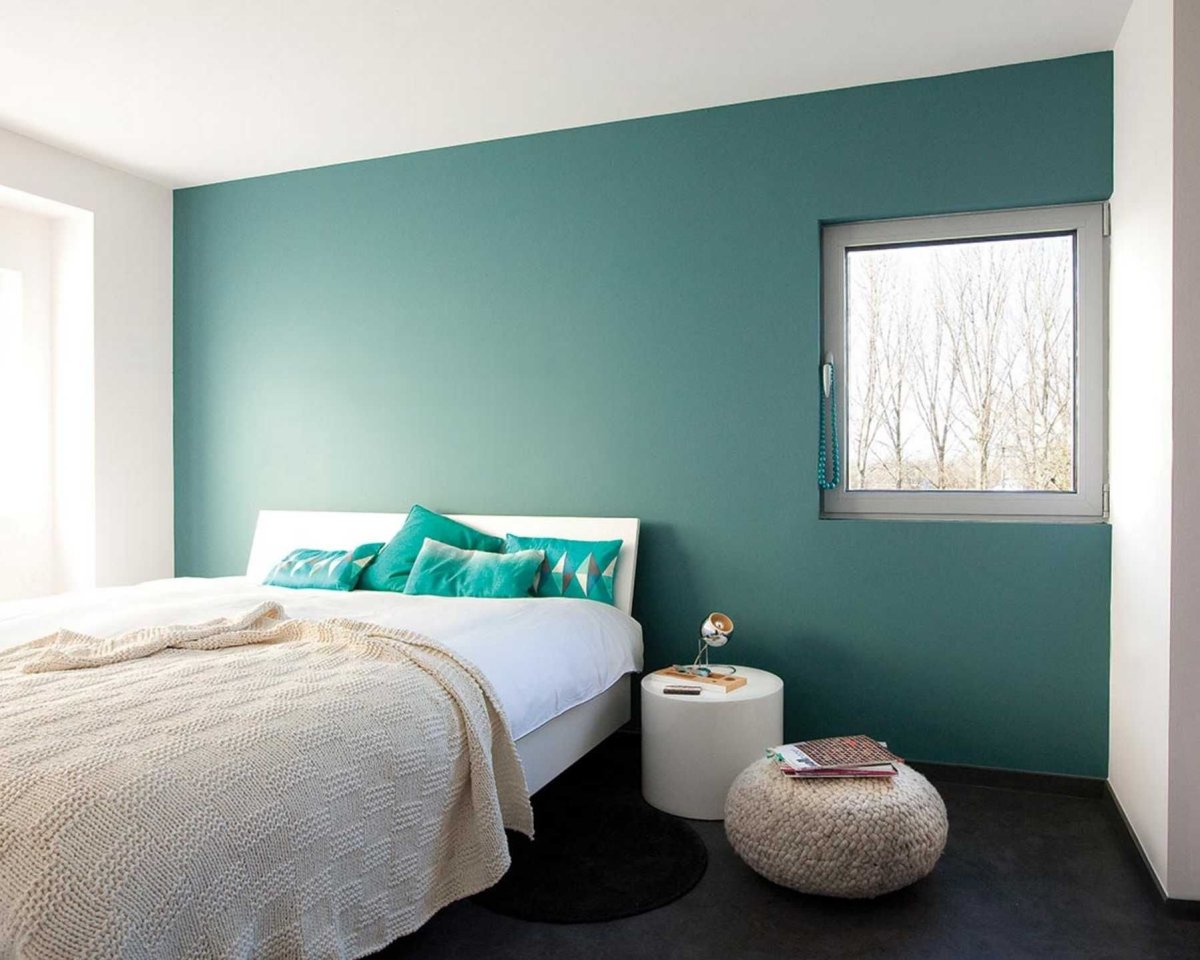 Оранжевый и бирюзовый в интерьере