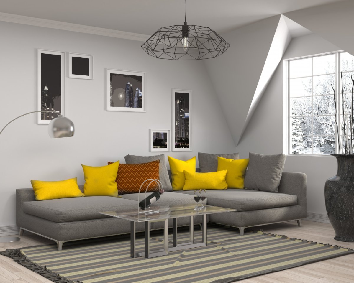 Цветные диваны в интерьере