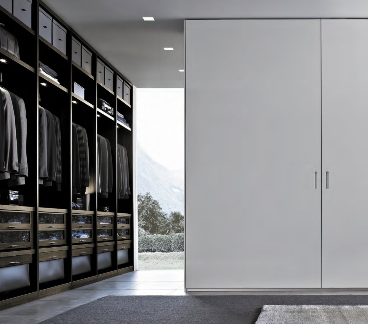 Шкафы купе в оливковом цвете