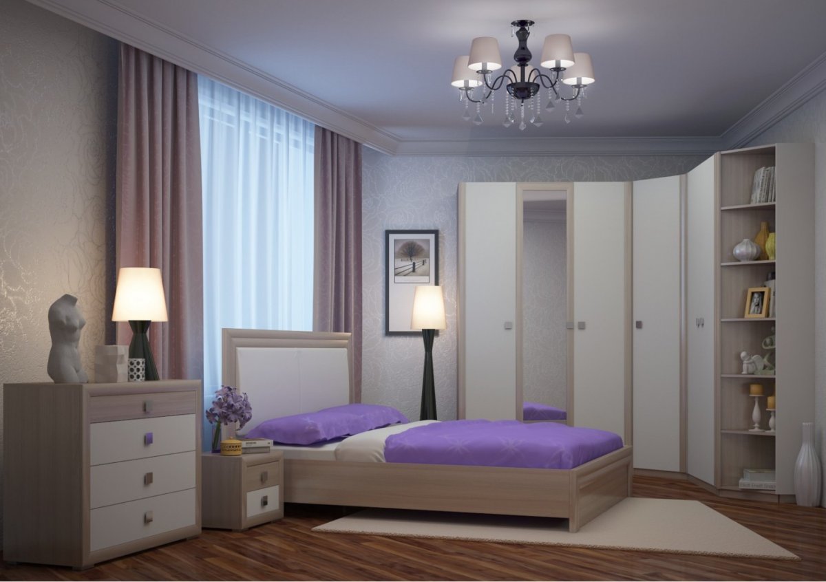 Радиусный шкаф в спальню