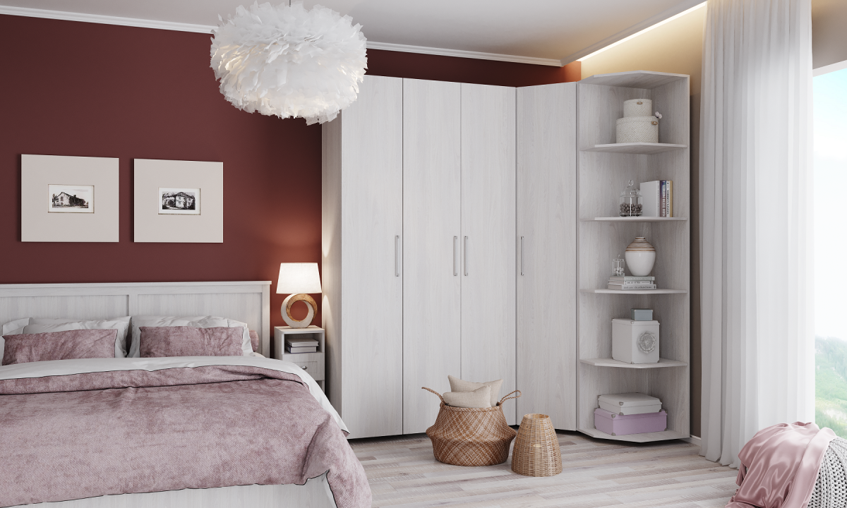 Шкаф над изголовьем кровати