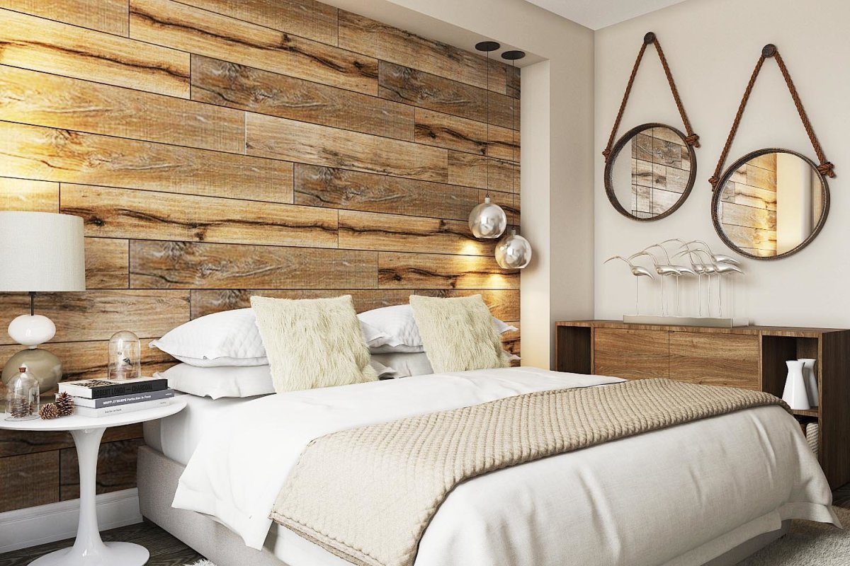 Стены в эко стиле