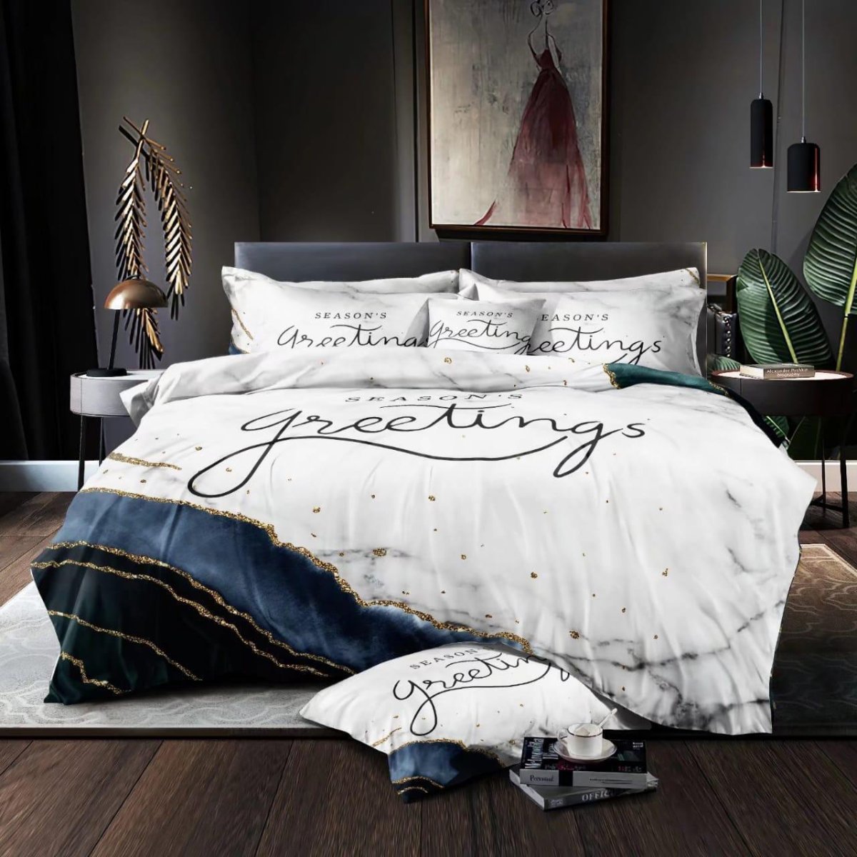 Постельное белье Boris мрамор