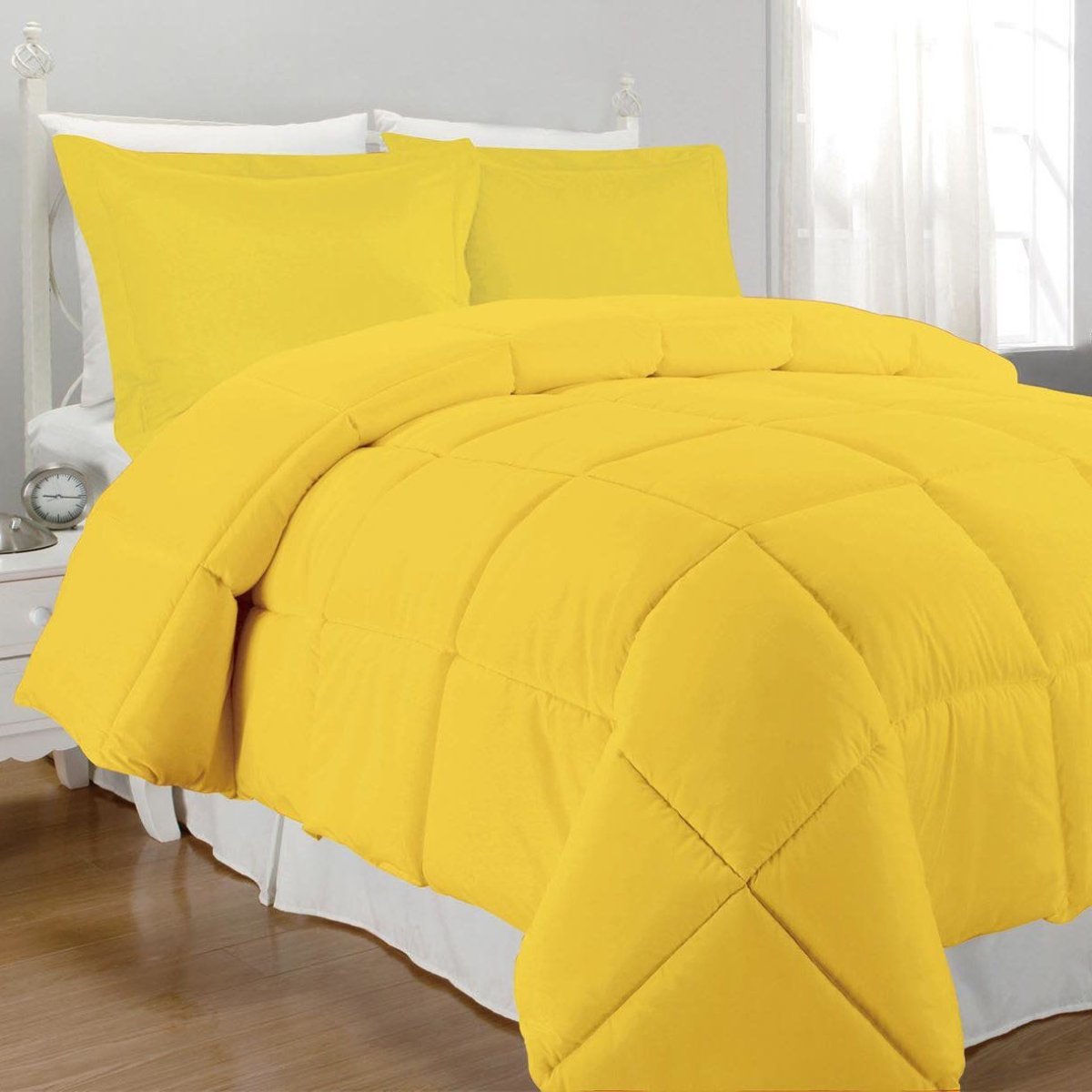 Покрывало стеганое желтое