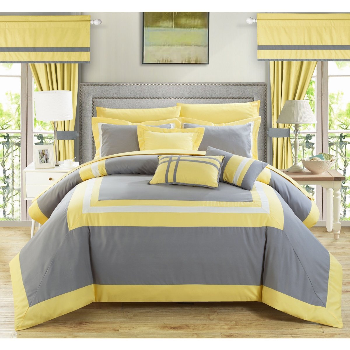 Покрывало к желтым шторам