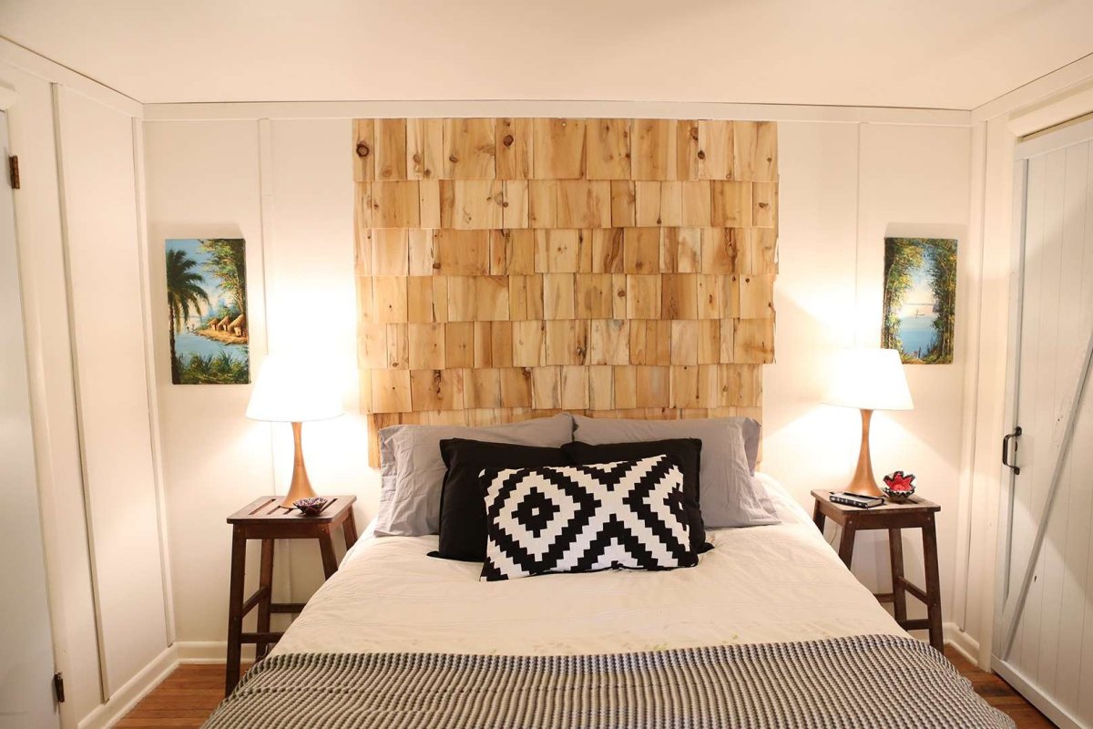 Реечное изголовье кровати