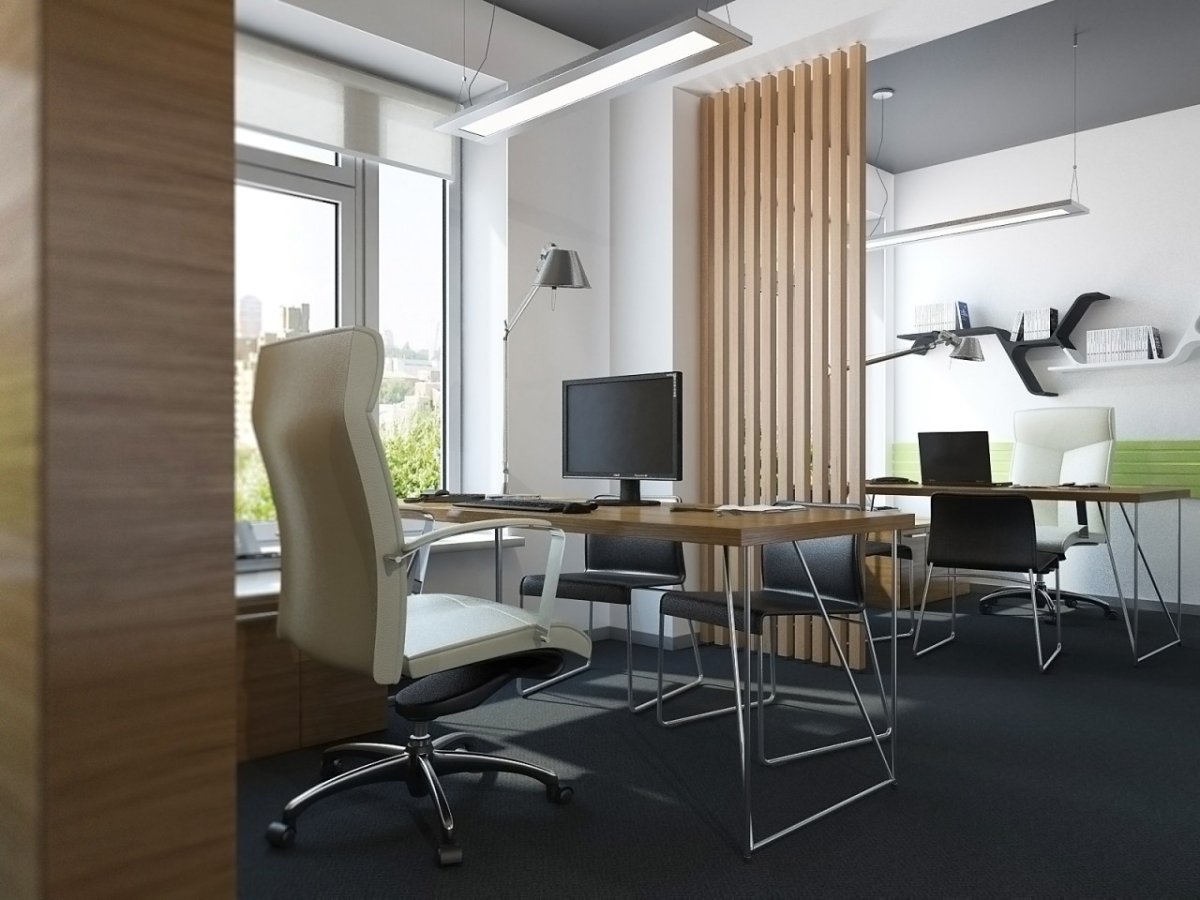 Офис в кофейных тонах