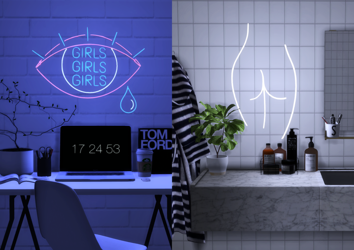 SIMS 4 Neon Lamp