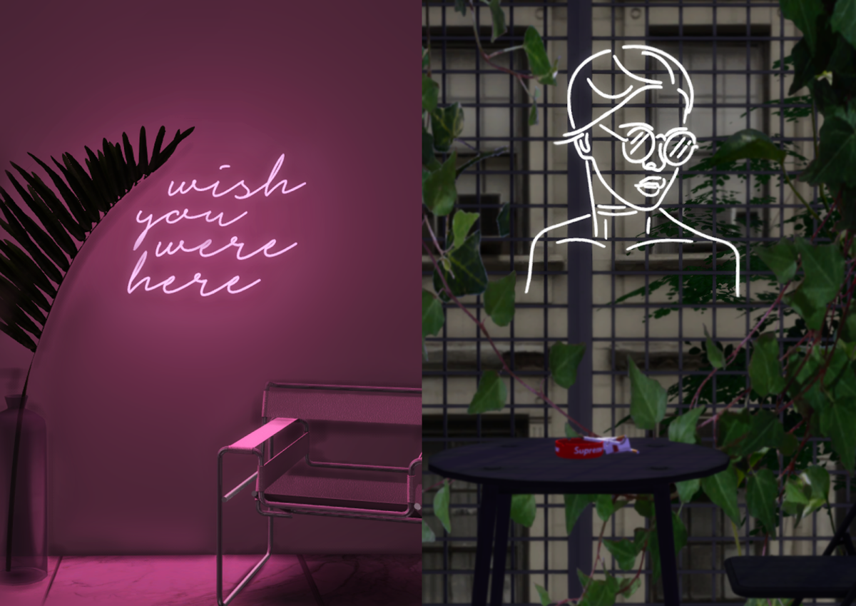 SIMS 4 Неоновые вывески