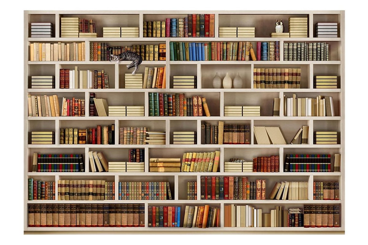 Книжные полки в антикварном стиле