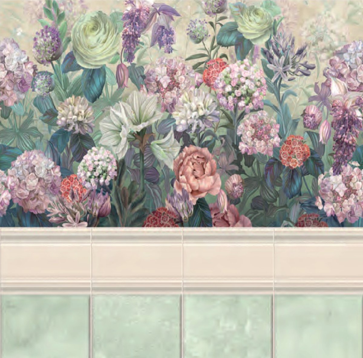 Панель Кронапласт Цветущий сад фиолетовый