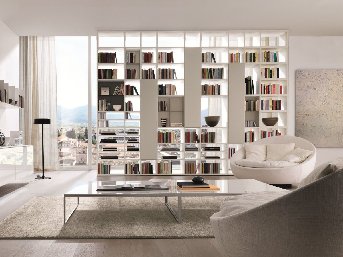 Стеллаж для зонирования комнаты