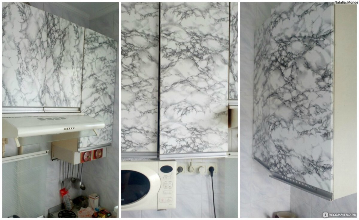 Старая мебель обклеенная самоклеющейся пленкой