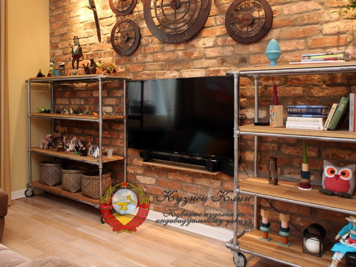 Стеллаж в стиле лофт индустриал