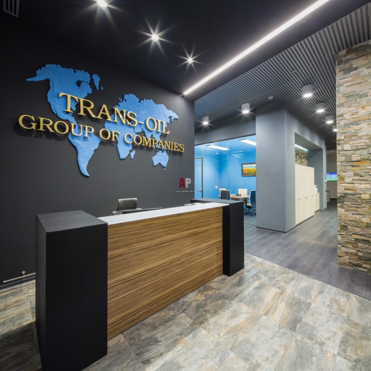 Интерьер зоны ресепшн