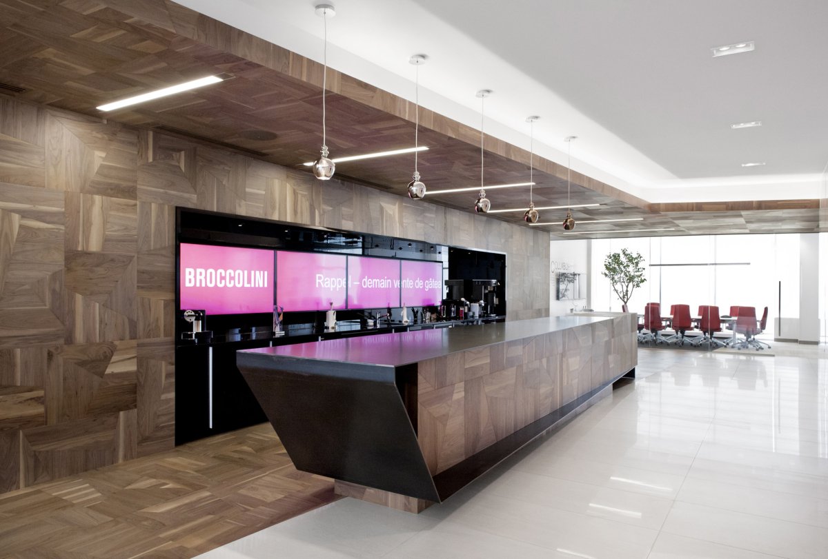 Ресепшен офиса архитектурный офис