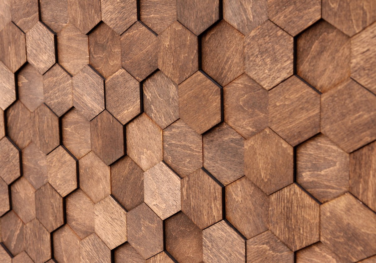 Деревянная панель Mosaic Honey Mirror