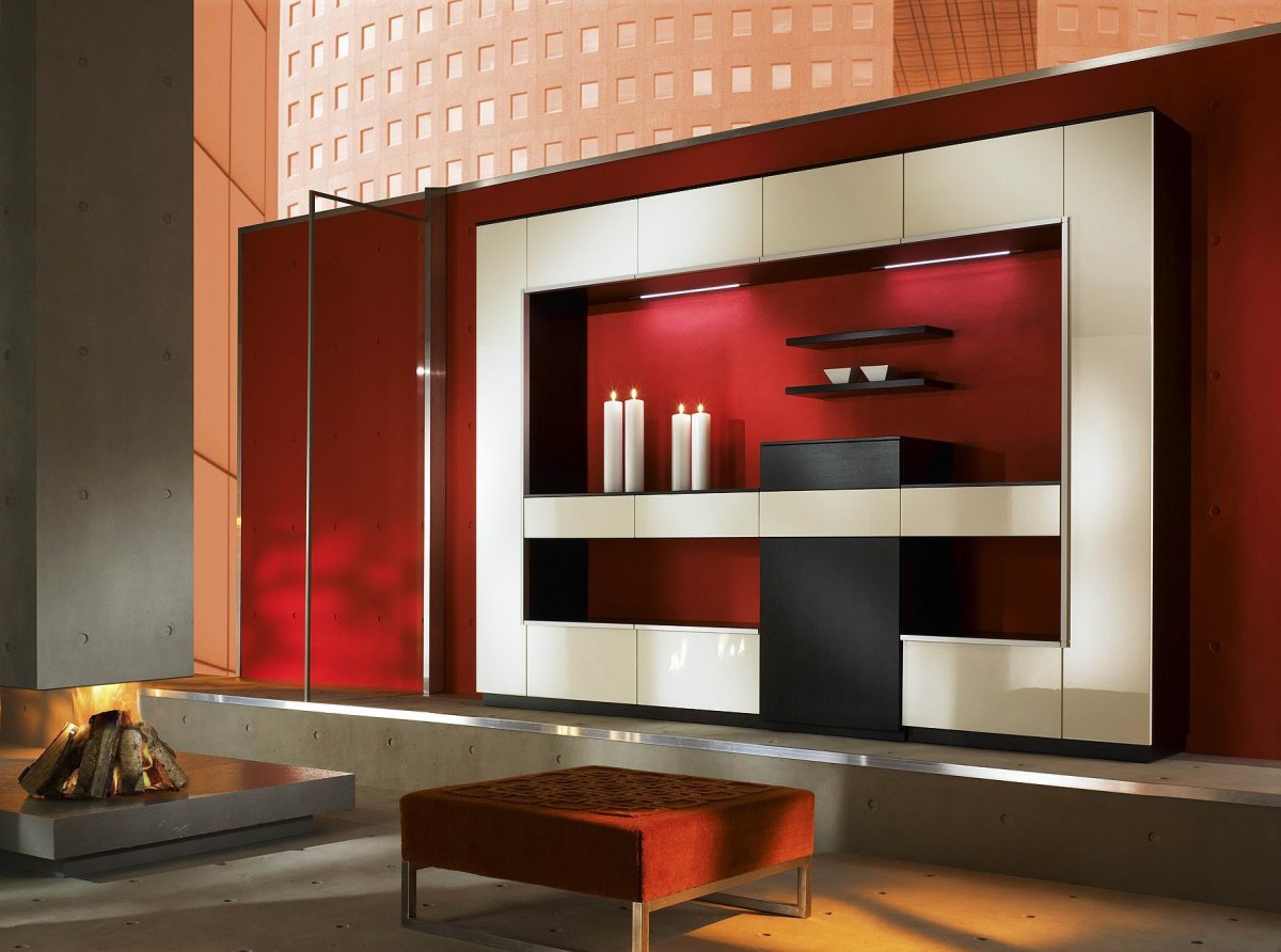 Стенки необычные необычные для гостиной