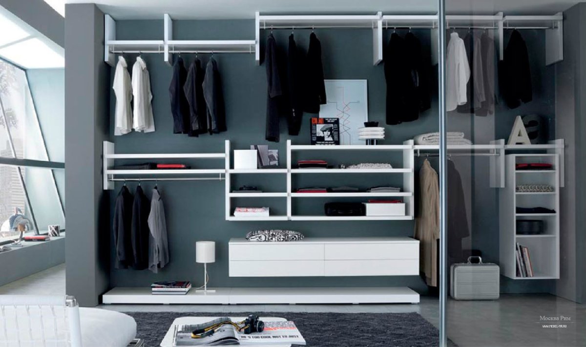 Гардеробная из навесных модулей Hanging Mellimetrica, MISURAEMME