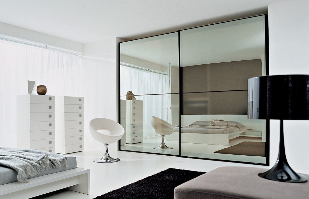 Зеркальные перегородки раздвижные