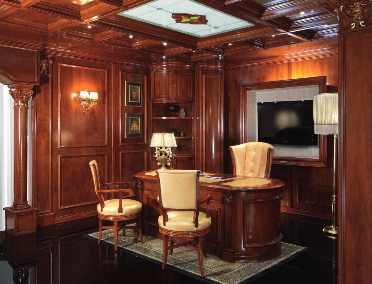 Кессонный потолок английский стиль