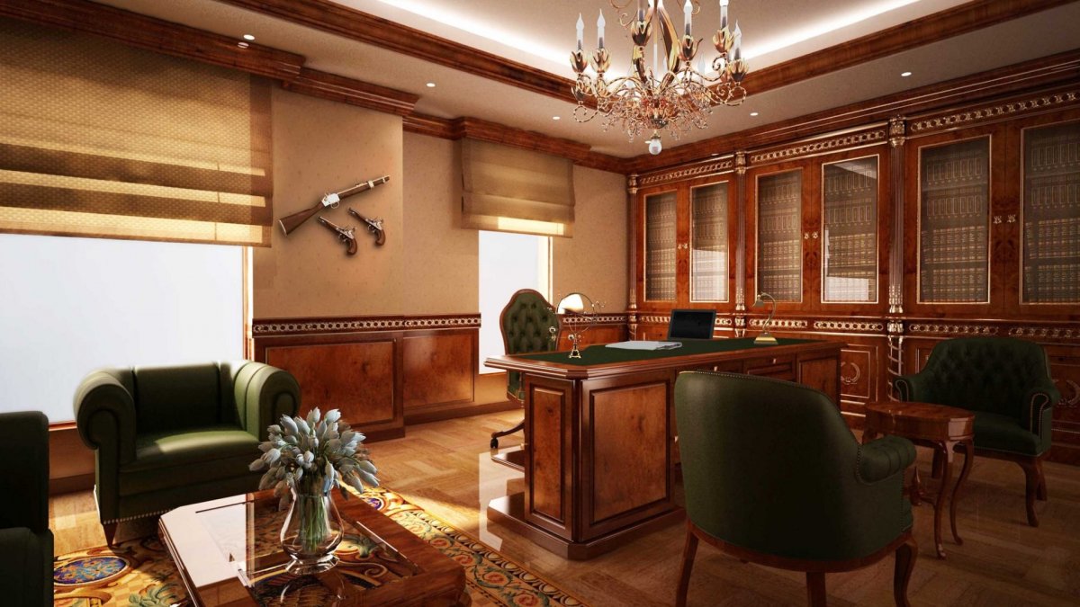 Кабинет в английском стиле