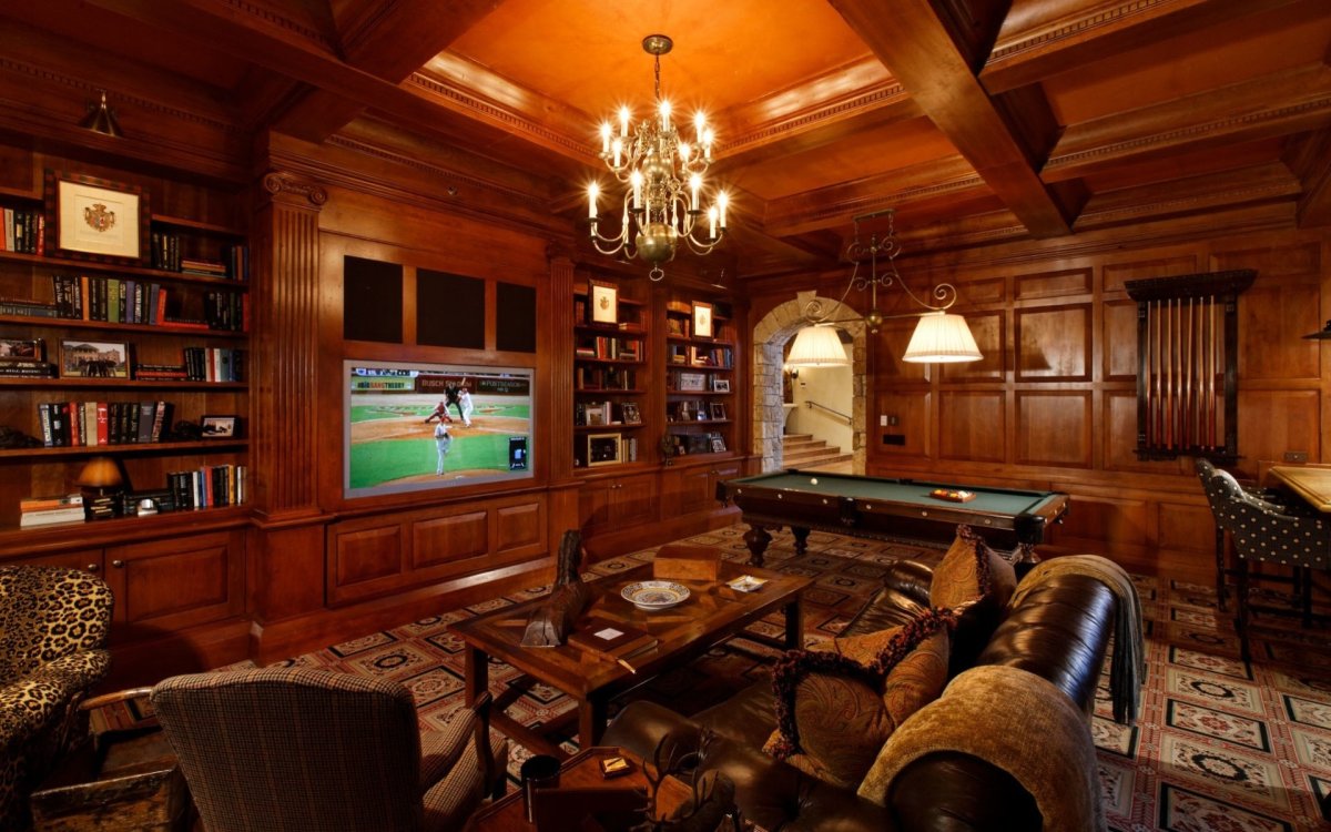 Отделка кабинета деревом