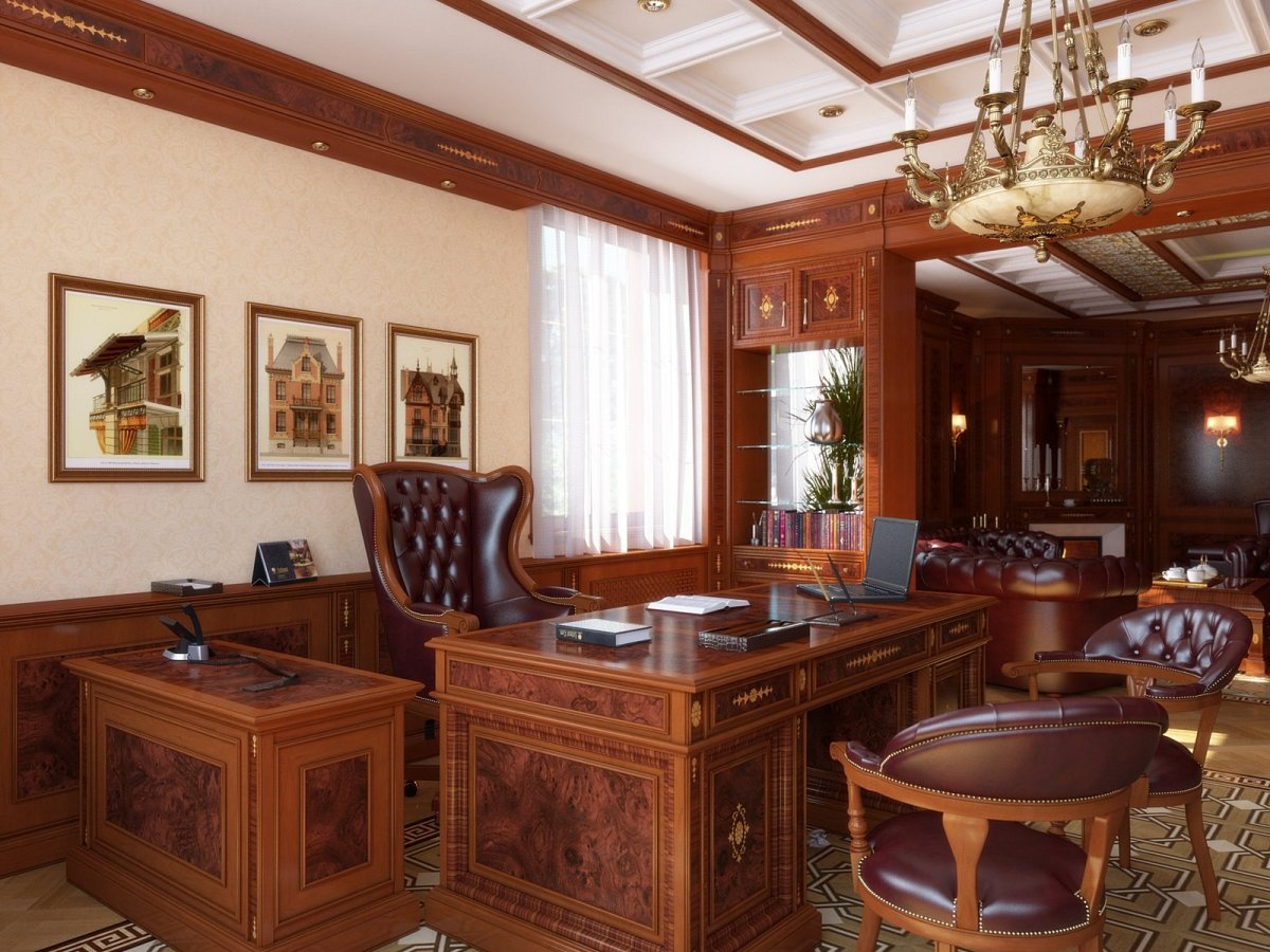 Кабинет интерьер староанглийский