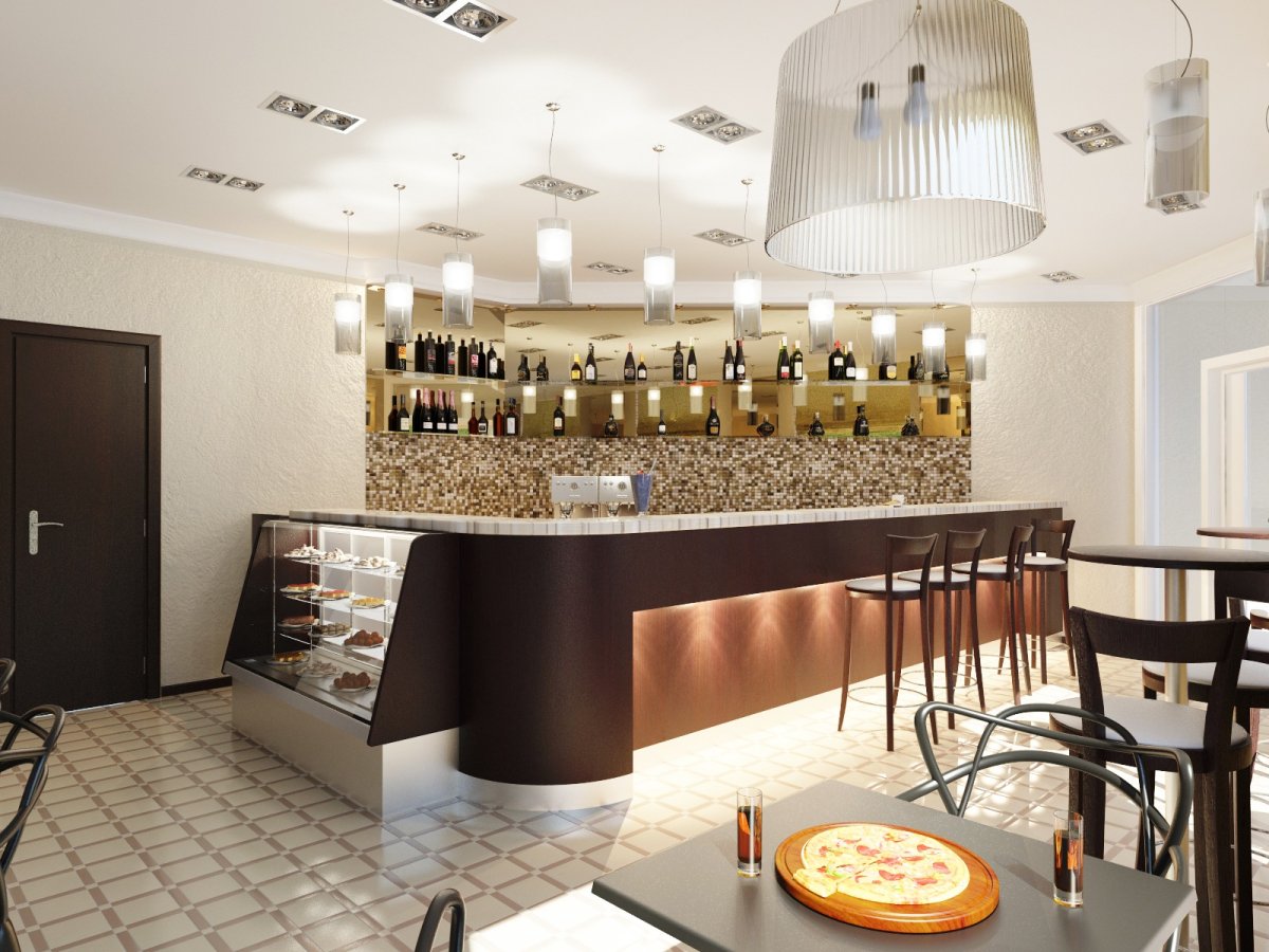 Кафетерий с барной стойкой