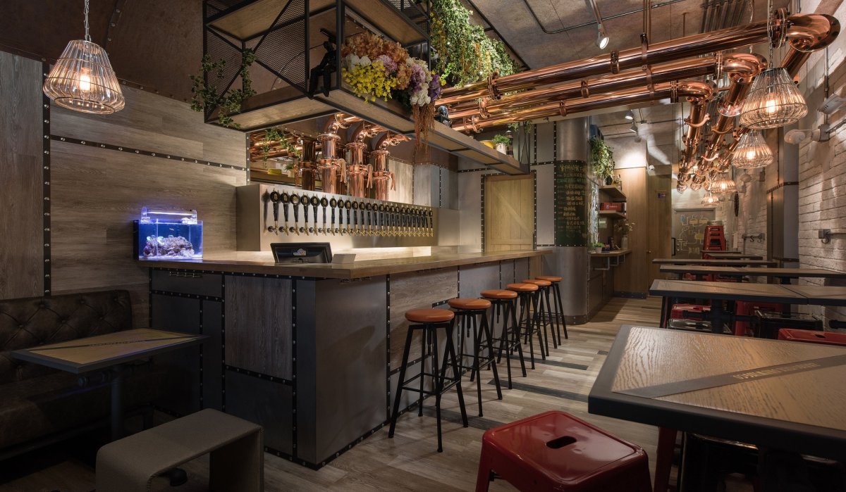 Барные стойки в интерьере кофейни