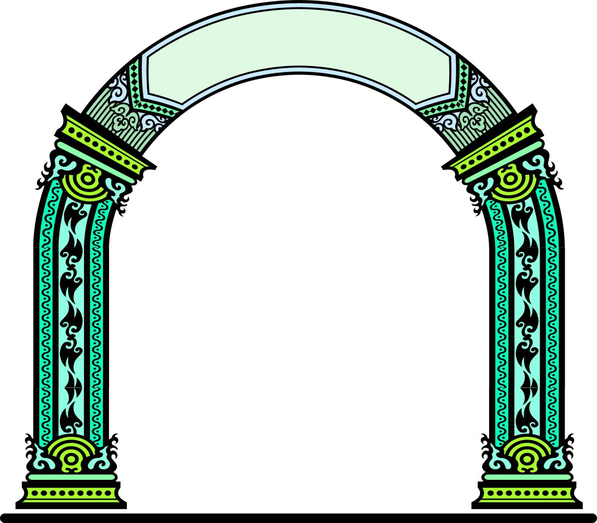 Древнерусский орнамент арка