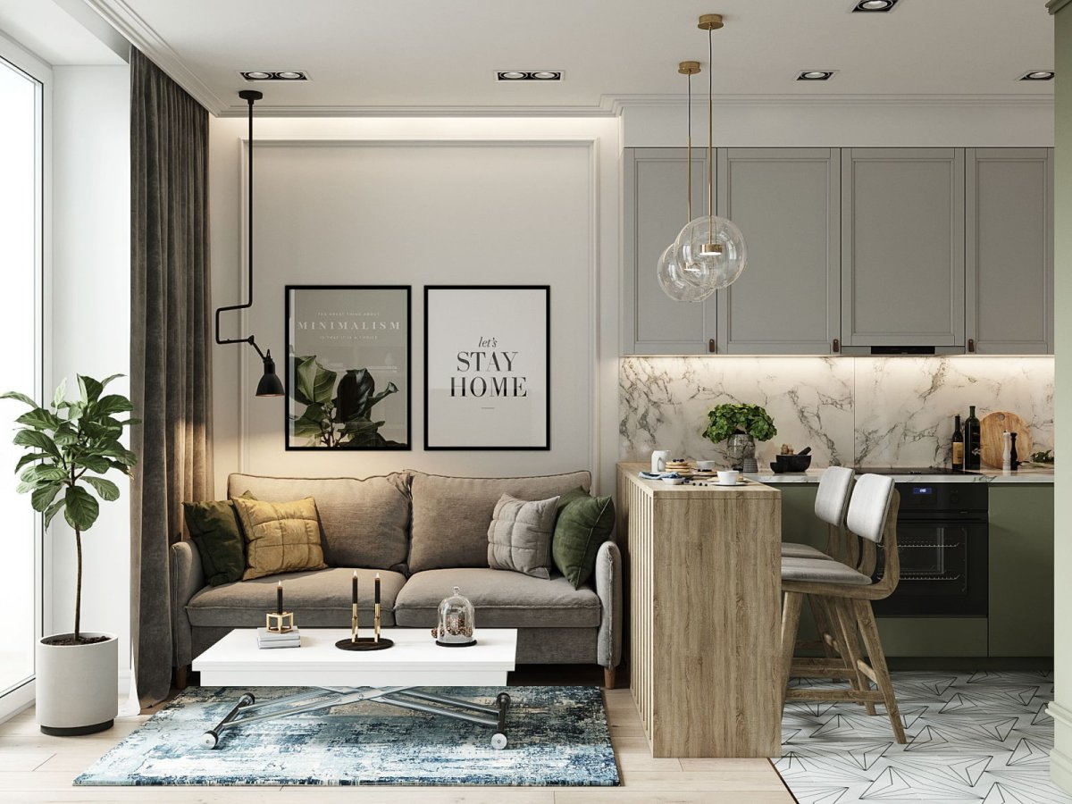 Гостиная в скандинавском стиле