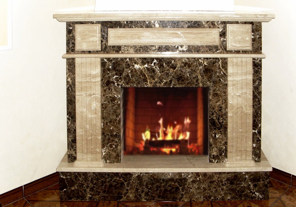 Камин венецианская штукатурка