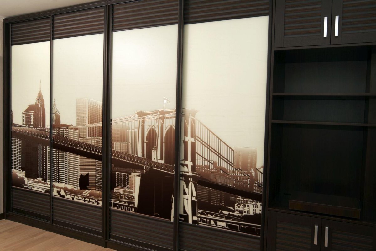 Шкаф купе черный