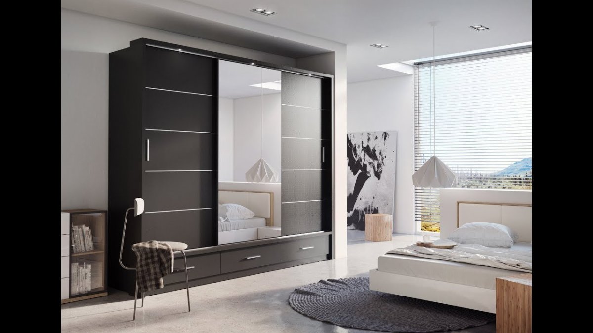 Эггер платиновый белый шкаф купе